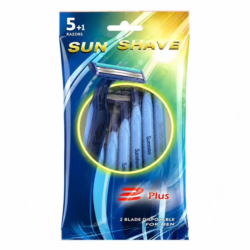 خود تراش سان شیو مدل 2 PLUS بسته 5 عددی
