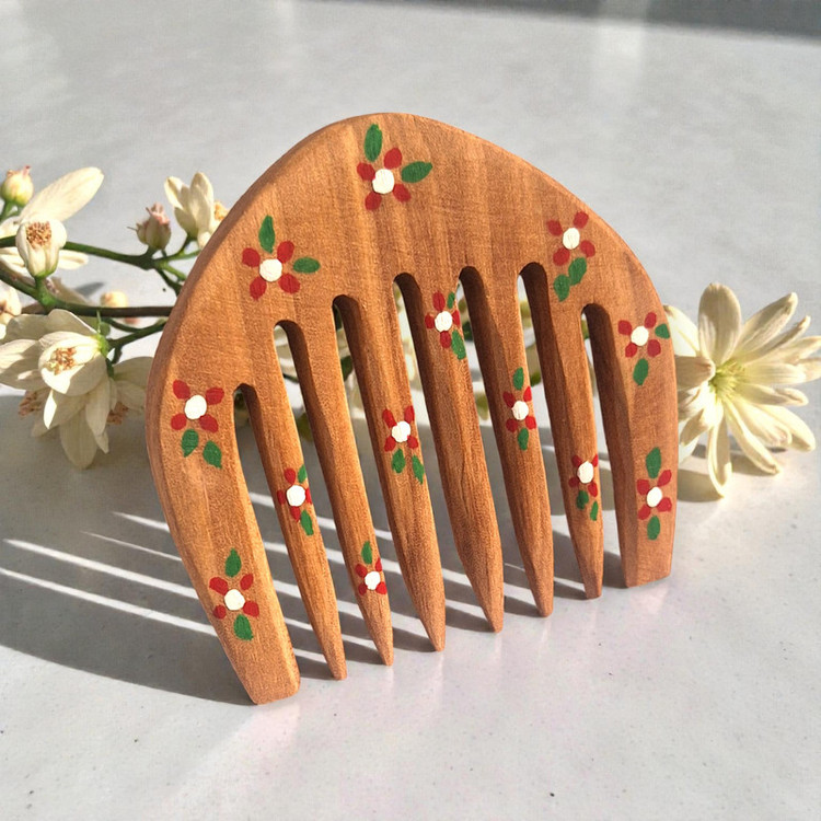 شانه مو مدل چوبی نیلوفانا