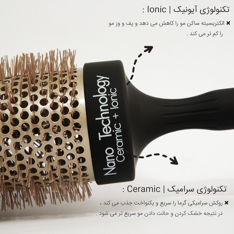 برس مو سمطو مدل گرد سرامیکی حرارتی سری 65