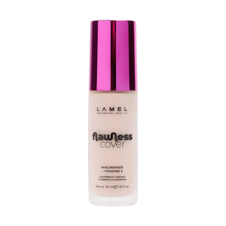 کرم پودر مایع لامل مدل Flawless Cover شماره 05 مناسب برای انواع پوست حجم 30 میلیلیتر