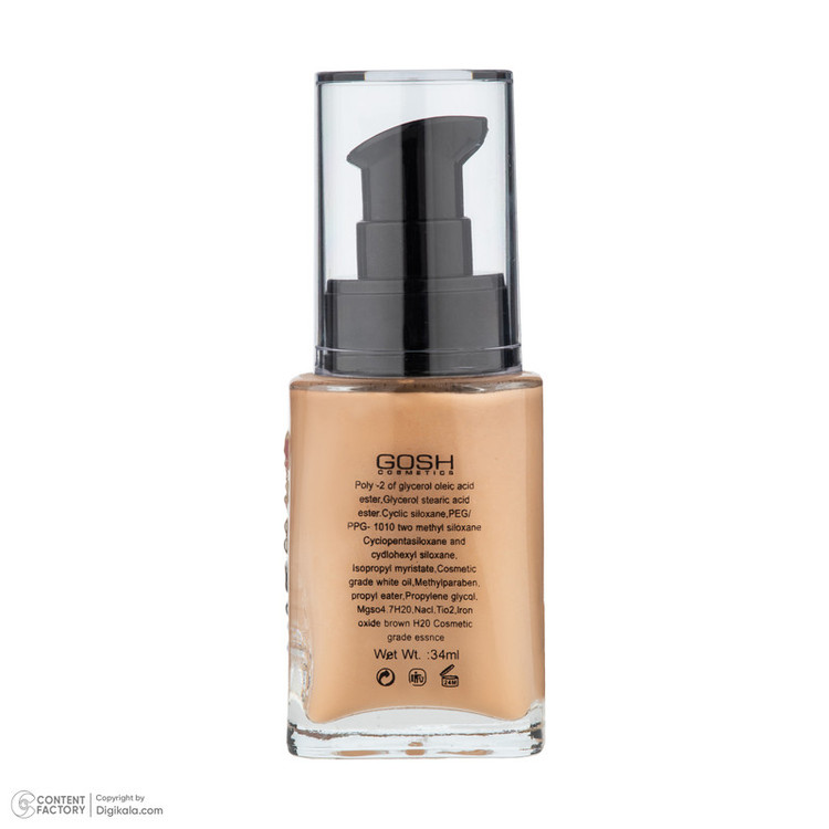 کرم پودر مایع SPF 10 گاش مدل Velvet Touch شماره 403 مناسب انواع پوست حجم 34 میلی لیتر