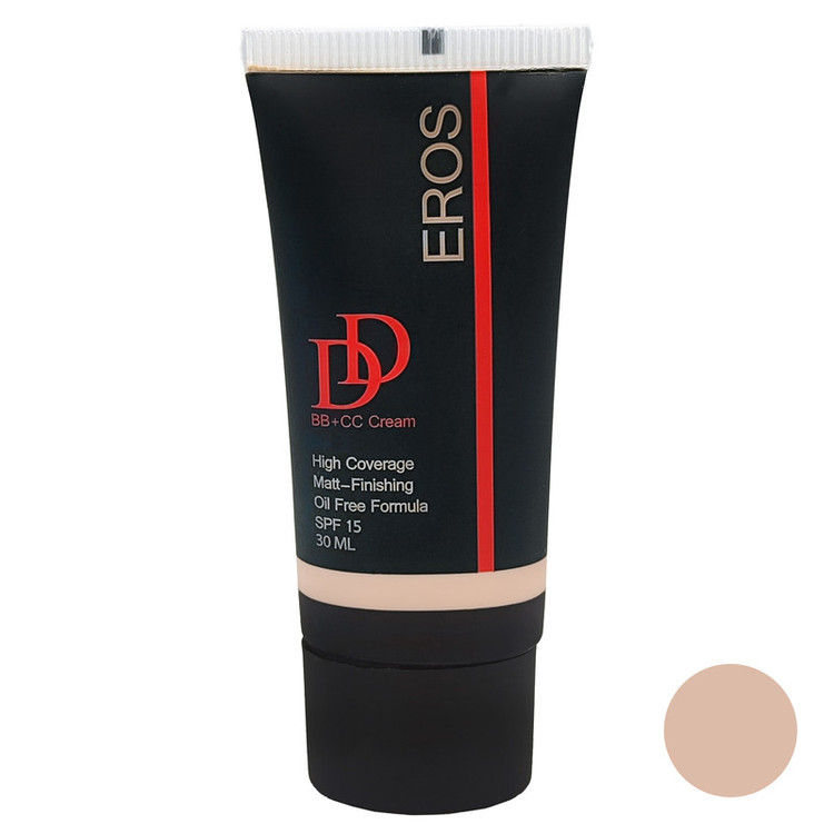کرم پودر DD مایع SPF 15 ایروس مدل 2025 شماره 506 مناسب برای انواع پوست حجم 30 میلی لیتر