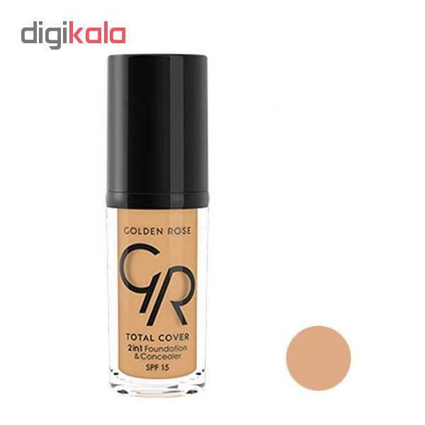 کرم پودر گلدن رز مدل Total cover شماره 14 حجم 30 میلی لیتر