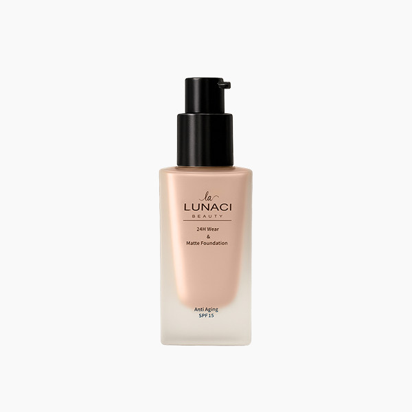 کرم پودر مایع SPF15 للوناسی بیوتی مدل 01 شماره 02 مناسب برای انواع پوست حجم 30 میلی لیتر
