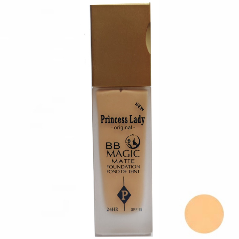 کرم پودر BB مایع spf 15 پرنسس لیدی مدل مجیک شماره 103 مناسب انواع پوست حجم 46 میلیلیتر