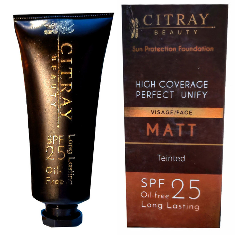 کرم پودر مایع SPF 25 سیترای مدل Long Lasting شماره 01 مناسب انواع پوست حجم 40 میلیلیتر