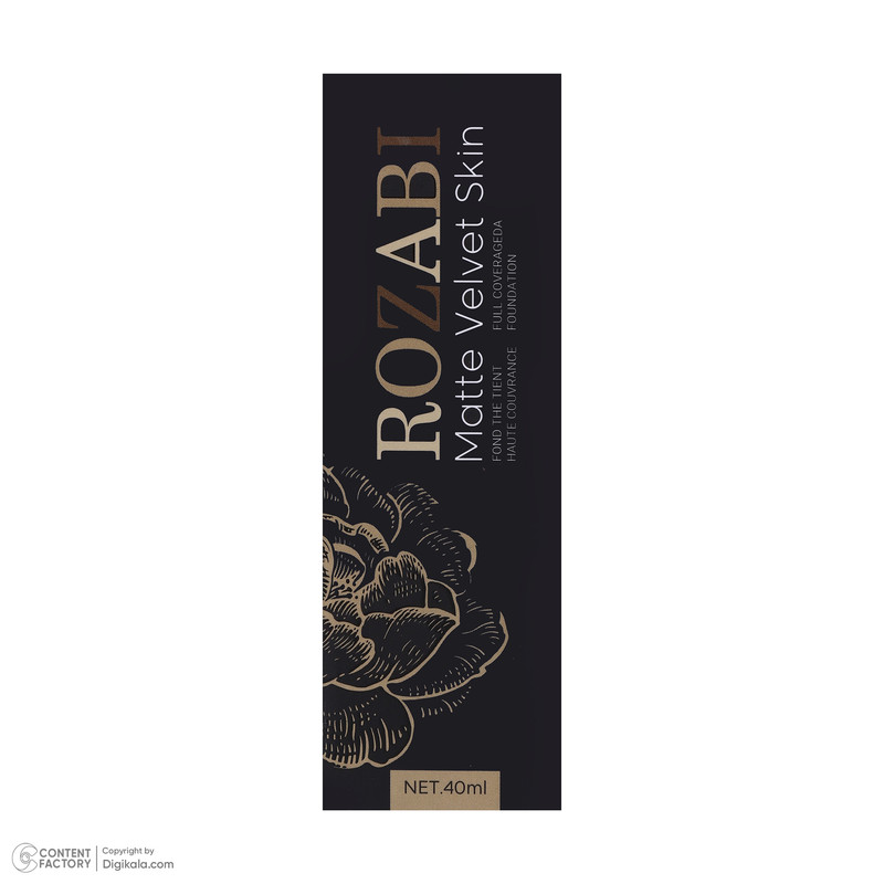 کرم پودر مایع رزآبی مدل MATTE VELVET شماره 2 مناسب برای انواع پوست حجم 40 میلی لیتر