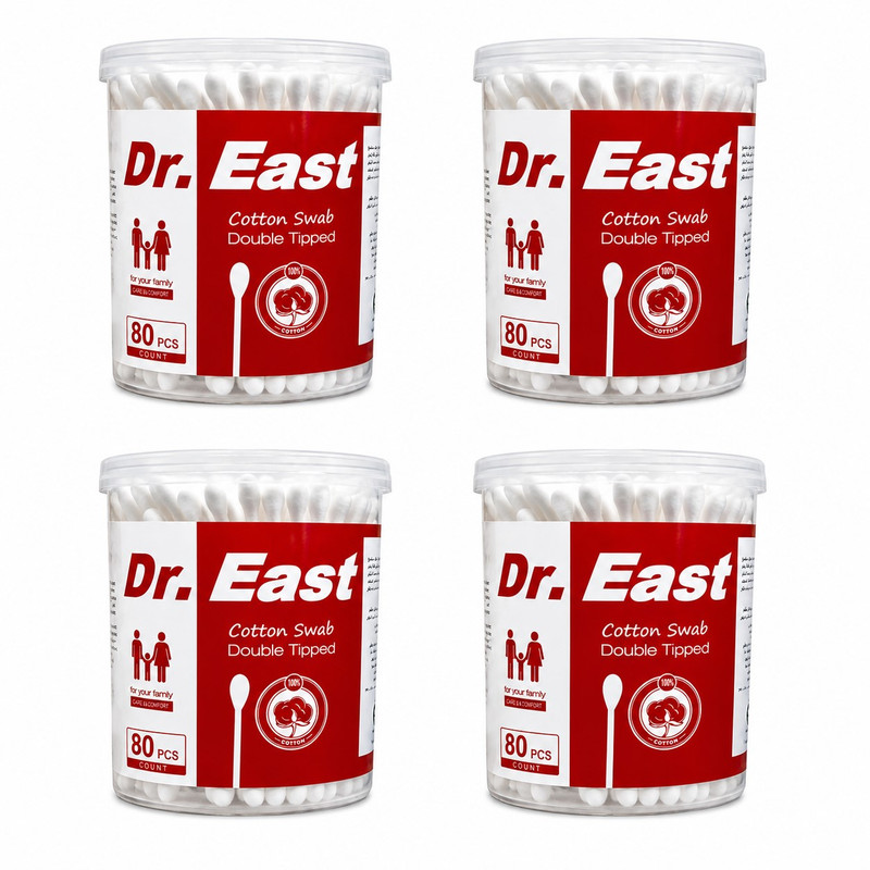 گوش پاک کن دکترایست مدل دوسر پنبه بسته 320عددی