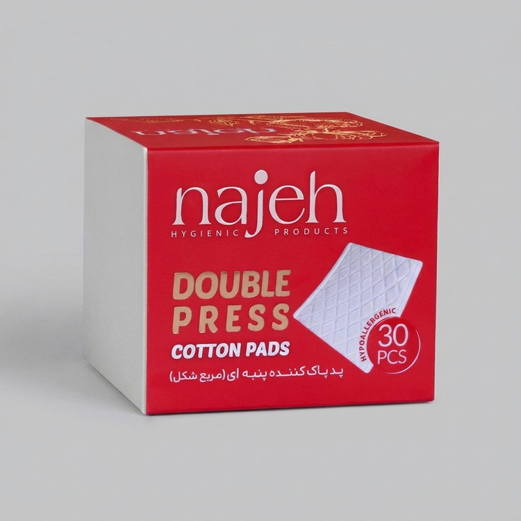 پد پاک کننده آرایش صورت ناژه مدل Double Press بسته 30 عددی