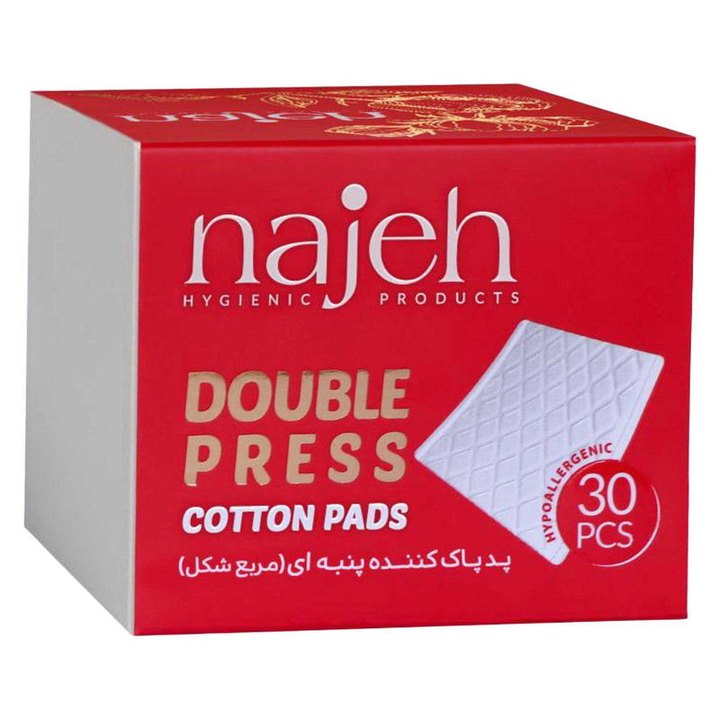 پد پاک کننده آرایش صورت ناژه مدل Double Press بسته 30 عددی