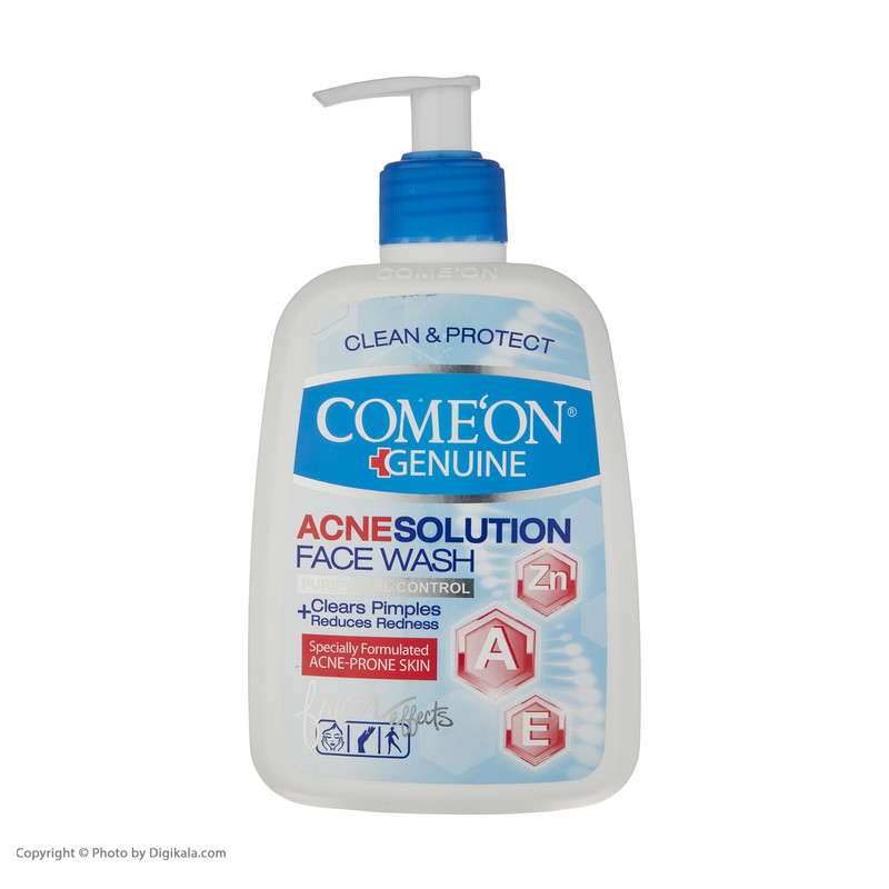 ژل شستوشوی صورت کامان مدل Acne Solution حجم 500 میلیلیتر