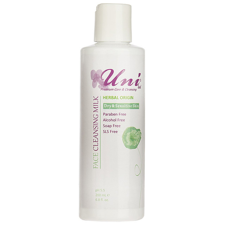 شیر پاک کن یونی لد سری Herbal Origin مدل Dry And Sensitive Skin حجم 200 میلی لیتر