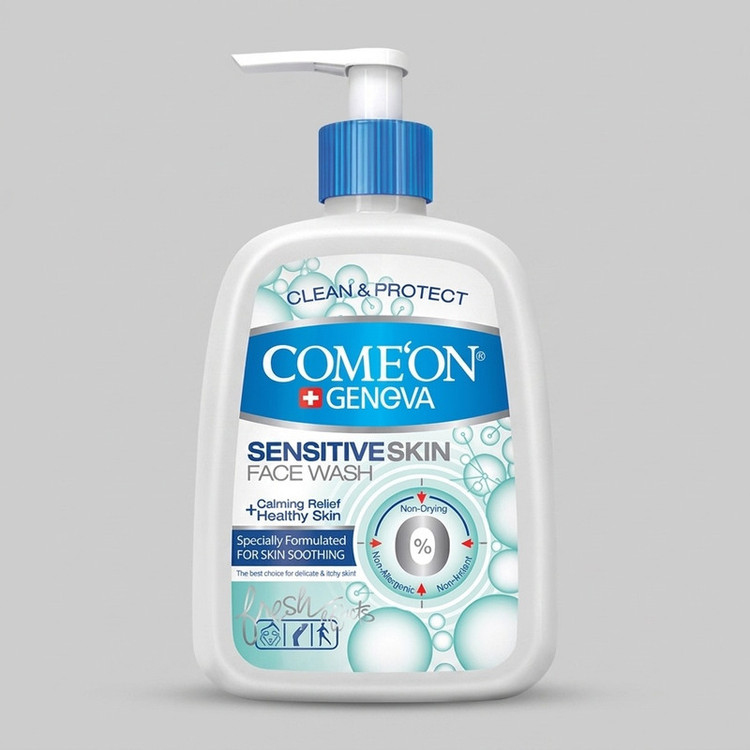 ژل شستوشوی صورت کامان مدل Sensitive Skin حجم 500 میلیلیتر