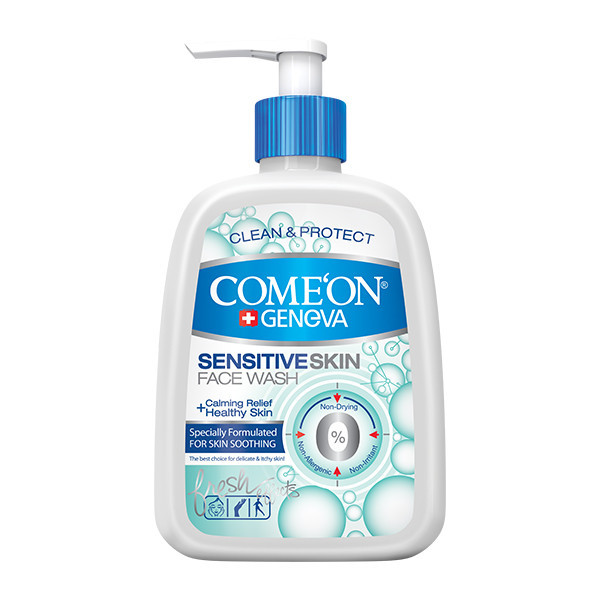 ژل شستوشوی صورت کامان مدل Sensitive Skin حجم 500 میلیلیتر