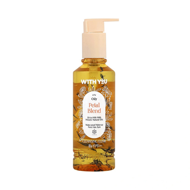 روغن پاککننده آرایش صورت ویت یو مدل Petal Blend مناسب برای انواع پوست حجم 200 میلیلیتر