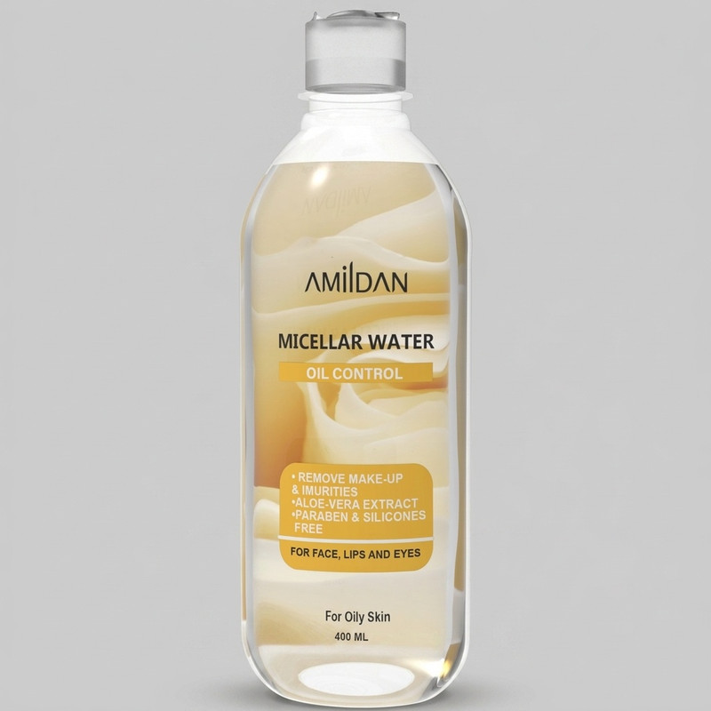 محلول پاک کننده آرایش صورت امیلدان مدل میسلار واتر حجم 400 میلی لیتر