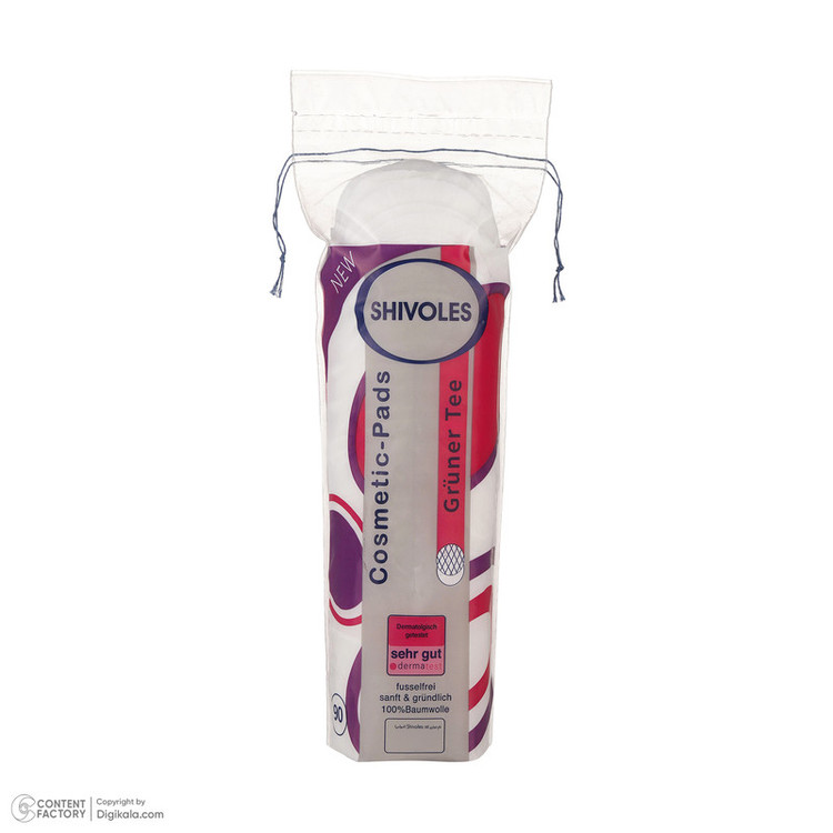 پد پاک کننده آرایش شيولس مدل pure cotton بسته 90 عددی