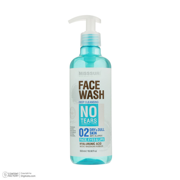 ژل شستشوی صورت میسوری مدل deep cleansing مناسب برای پوست خشک حجم 500 میلیلیتر