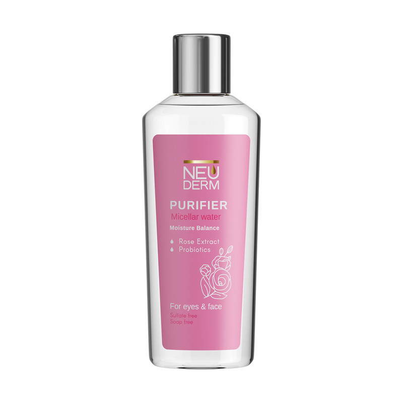 محلول پاککننده آرایش صورت نئودرم مدل Gentle Purifer مناسب برای انواع پوست حجم 200 میلیلیتر