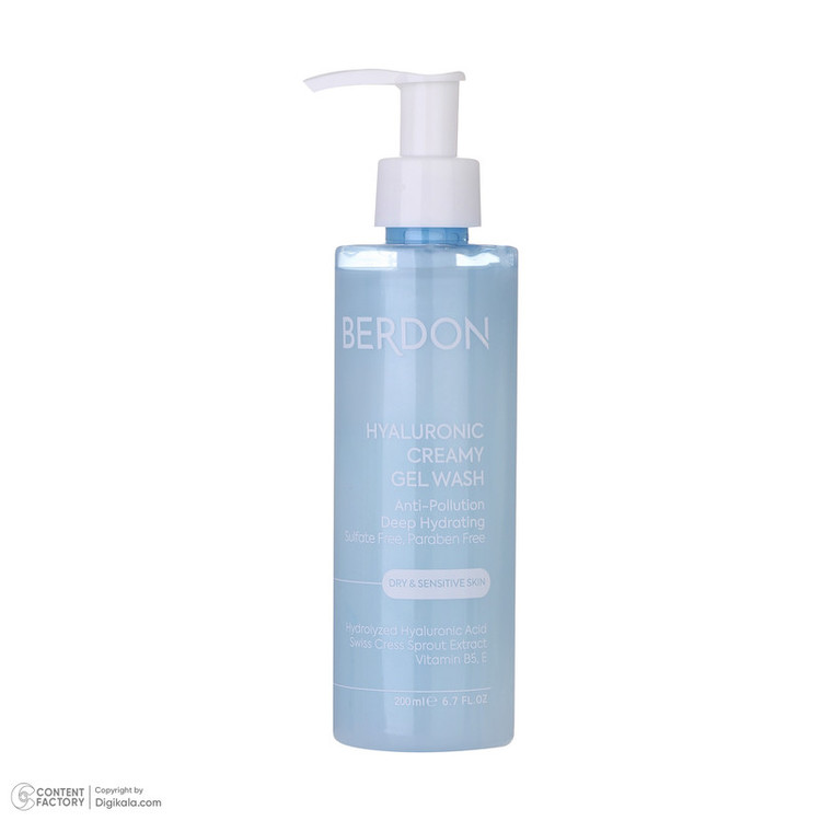 ژل شستشوی صورت بردون مدل Hyaluronic acid حجم 200 میلی لیتر