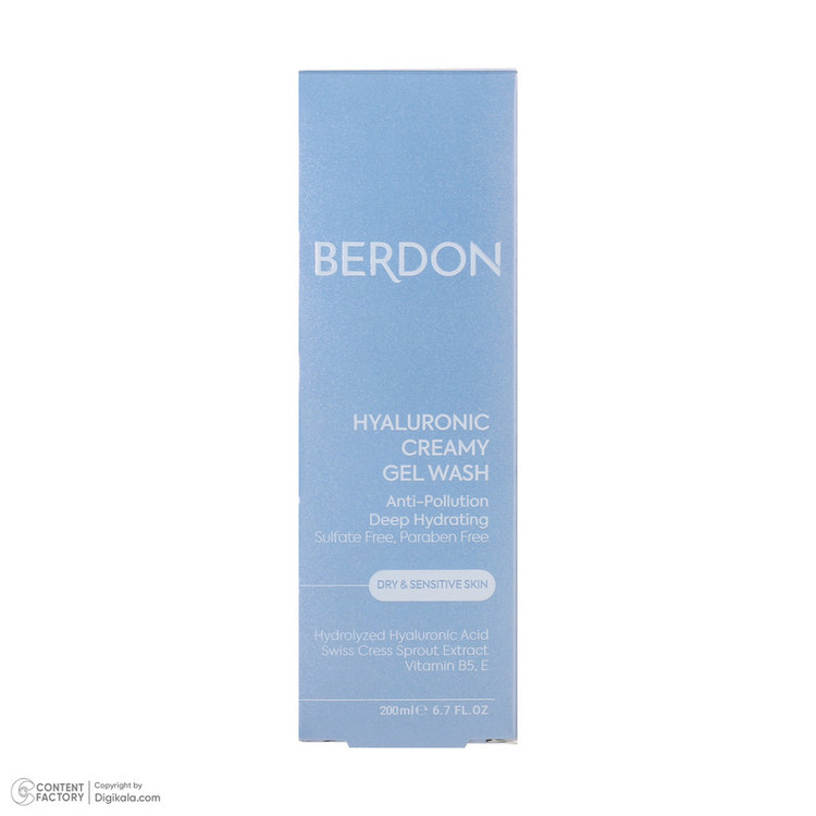 ژل شستشوی صورت بردون مدل Hyaluronic acid حجم 200 میلی لیتر