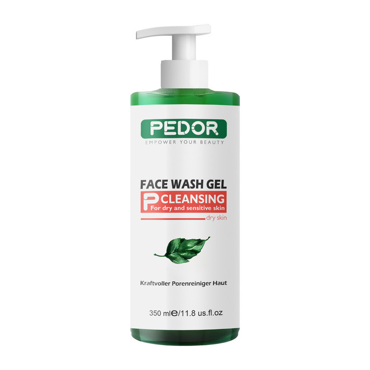 ژل شستشو صورت پدور مدل CBD01 مناسب پوست خشک و حساس حجم 350 میلی لیتر