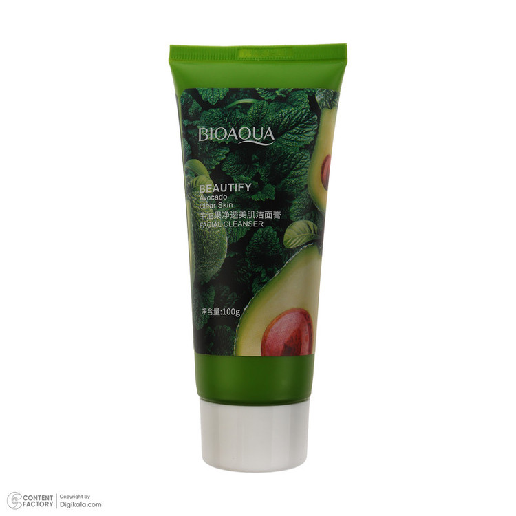 ژل شستشوی صورت بی آکوا مدل Avocado مناسب برای انواع پوست وزن 100 گرم