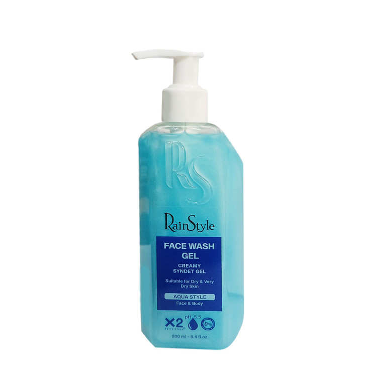 ژل شستوشوی صورت رین استایل مدل Aqua style مناسب برای پوست خشک و حساس حجم 200 میلیلیتر