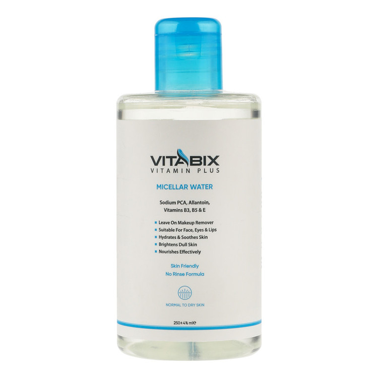 میسلار واتر روشنکننده پوست صورت ویتابیکس مدل Skin Friendly مناسب پوستهای خشک و معمولی حجم 250 میلی لیتر