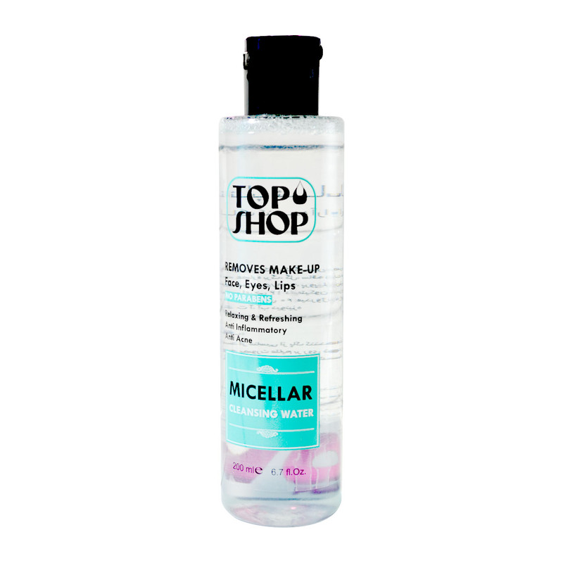 محلول پاک کننده آرایش صورت تاپ شاپ مدل MICELLAR حجم 200 میلی لیتر