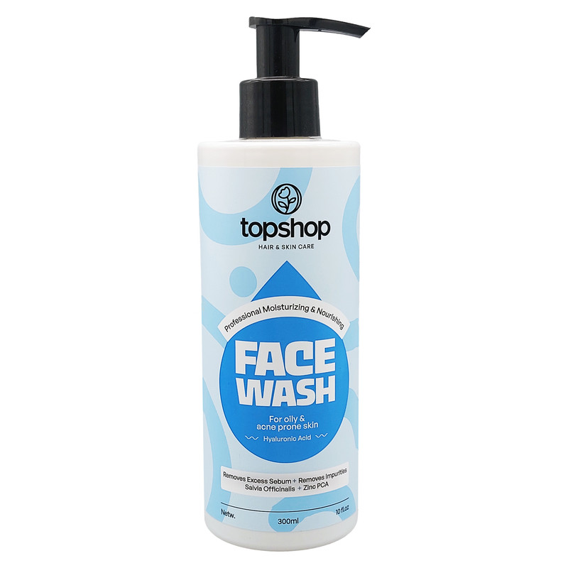ژل شستوشوی صورت تاپ شاپ مدل Oily & acne مناسب برای انواع پوست حجم 300 میلیلیتر