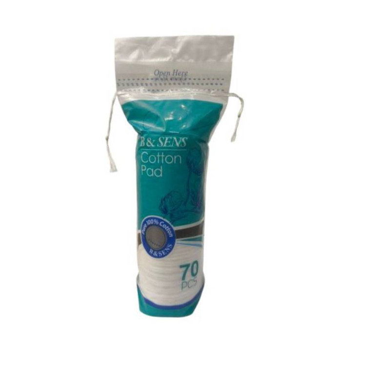 پد پاککننده آرایش صورت بی اند سنس مدل COTTON بسته 70 عددی