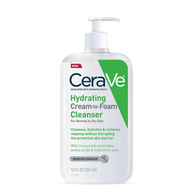 کرم پاک کننده صورت سراوی مدل Cream-to-Foam Cleanser مناسب برای انواع پوست حجم 355 میلی لیتر