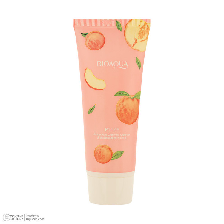 شیر پاککن بی آکوا مدل Peach مناسب برای انواع پوست حجم 100 میلیلیتر