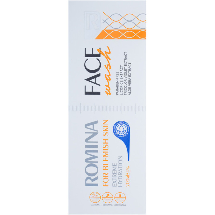 ژل شستشوی صورت رومینا مدل Extreme Hydration حجم 200 میلی لیتر