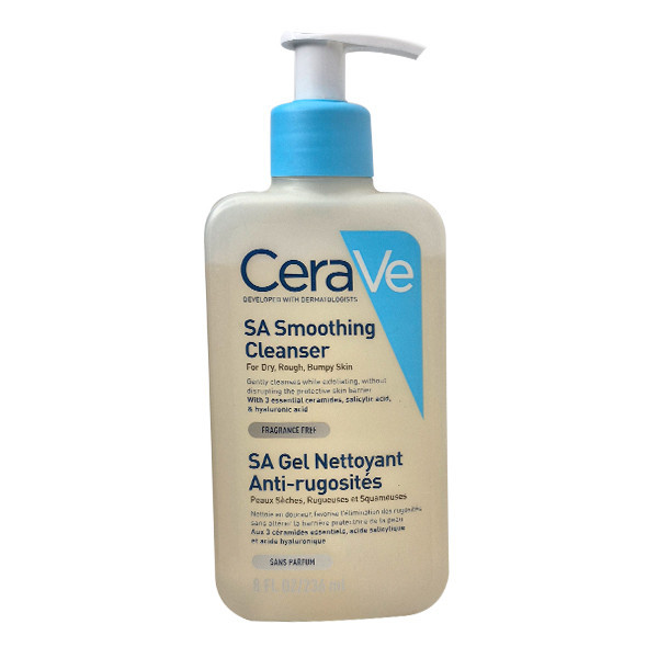 ژل شستوشوی صورت سراوی مدل SA Smoothing - Anti-rugosites مناسب برای انواع پوست حجم 236 میلی لیتر