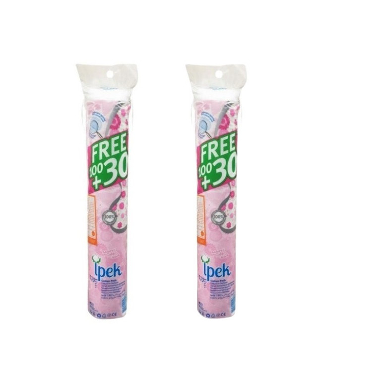 پد پاک کننده آرایش ایپک مدل cotton بسته 130 عددی
