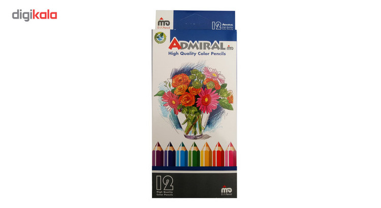 مداد رنگی 12 رنگ مدل ADMIRAL 761C