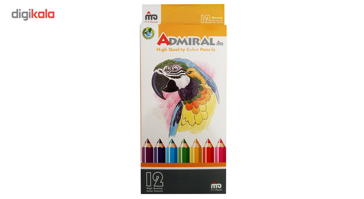 مداد رنگی 12 رنگ مدل ADMIRAL 761C