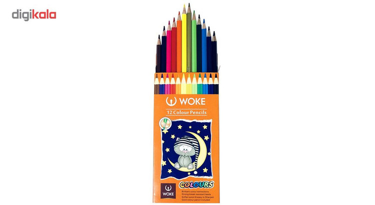 مداد رنگی 12 رنگ وک مدل colours