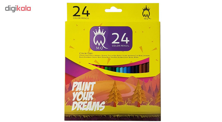 مداد رنگی 24 رنگ ام کیو مدل M.Q.24