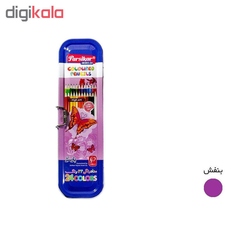 مداد رنگی 24 رنگ پارسی کار مدل JM-865-24