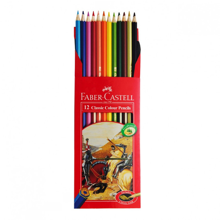 مداد رنگی 12 رنگ فابر کاستل مدل Classic