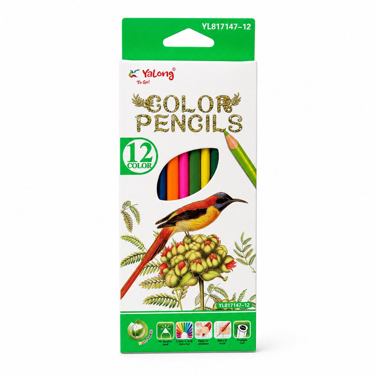 مداد رنگی 12 رنگ یالونگ مدل VIVID کد 02