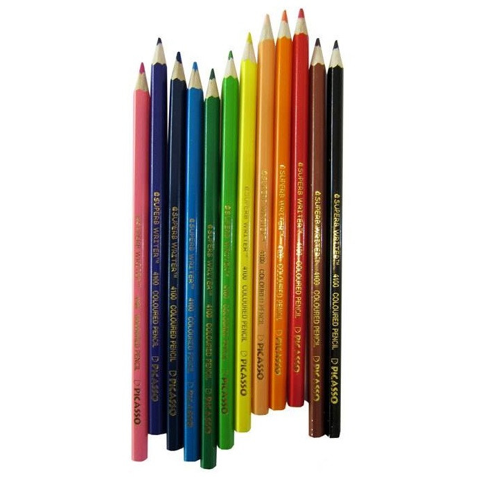 مداد رنگی 12 رنگ پیکاسو مدل SUPER WRITER
