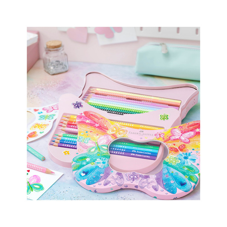 مداد رنگی 20 رنگ فابر کاستل مدل Butterfly Pastel
