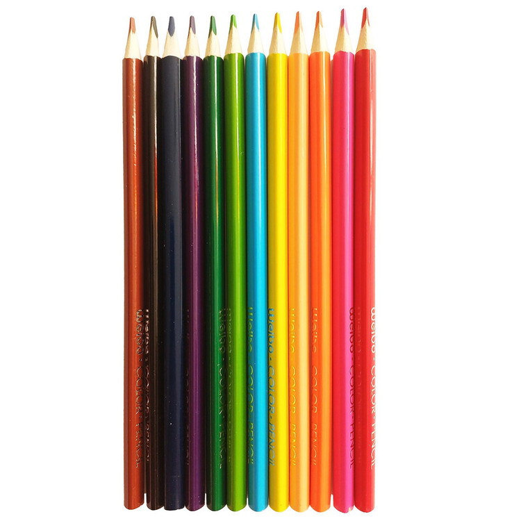 مداد رنگی 12 رنگ ویبو مدل WB9082-12B