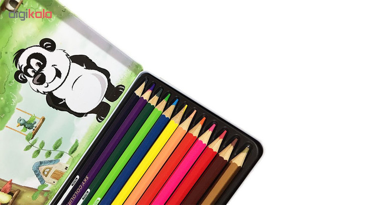 مداد رنگی 12 رنگ اسکای مدل 12-101 Panda