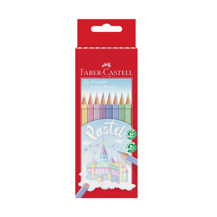مداد رنگی 10 رنگ فابر کاستل مدل Pastel colors