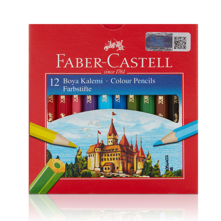 مداد رنگی 12 رنگ فابر کاستل مدل Eco pencils cardboard